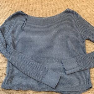 Blue knit sweater